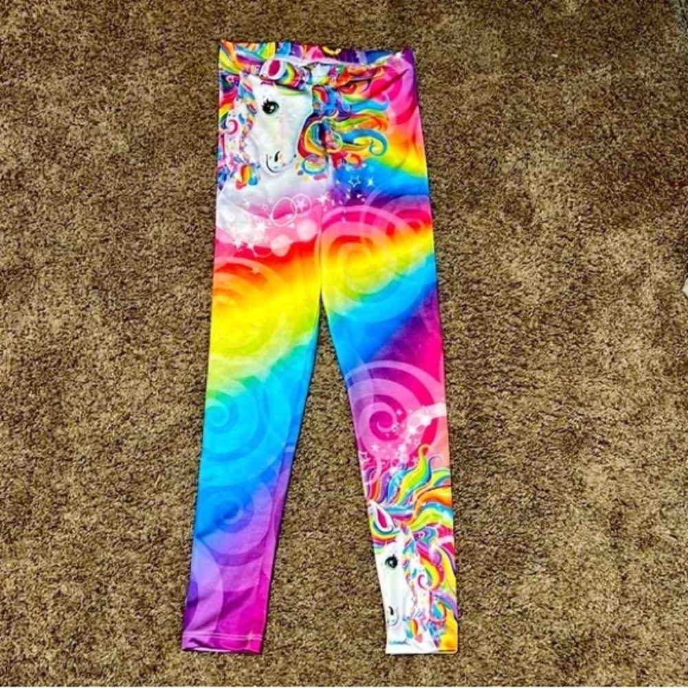 RARE Lisa Frank Unicorn Rainbow Leggings XS